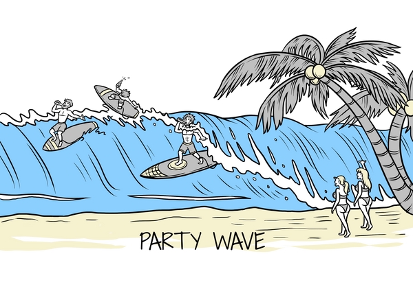 Party Wave Surf Shirt!  Sayulita Mex Edition